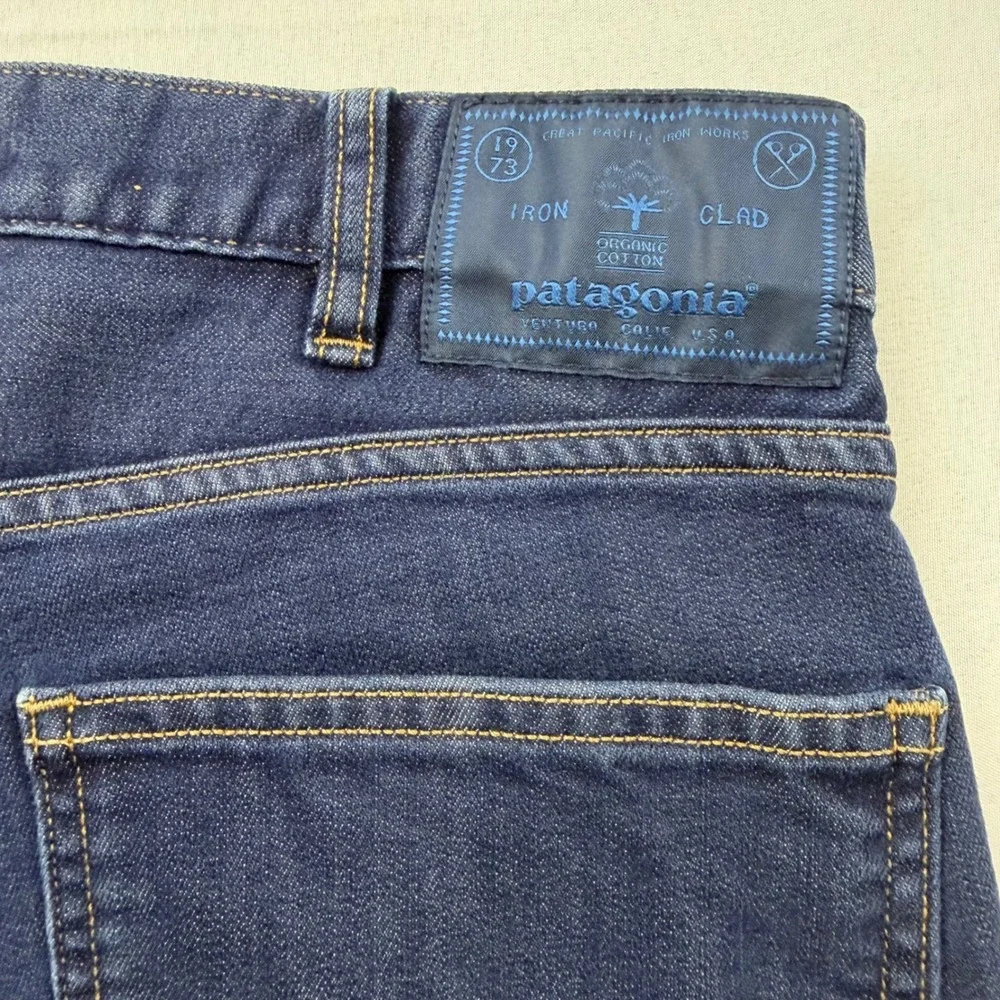 Patagonia Jeans Mens 34x30 Blue Straight Stretch Organic Cotton STY56025